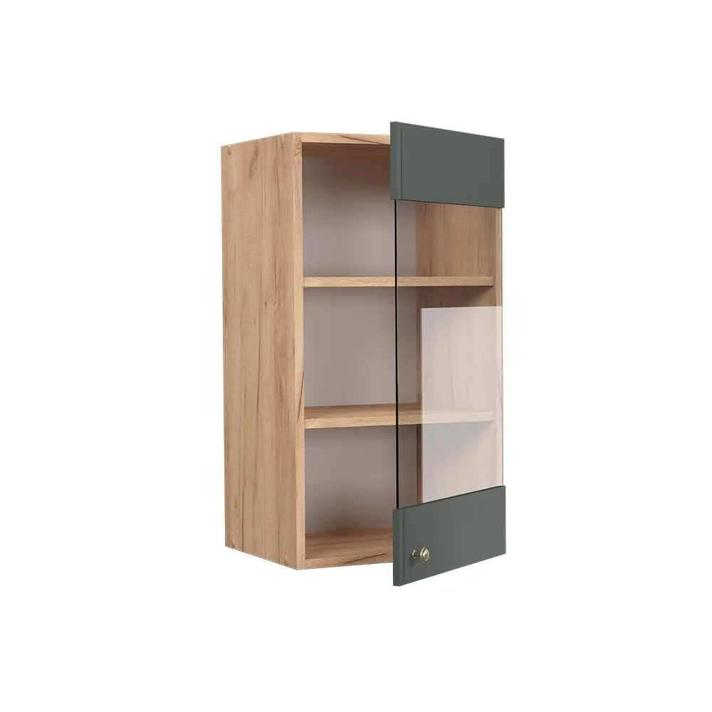 Vicco Fame-Line Mobile da cucina in vetro, Verde-oro country, 40 cm - immagine 4