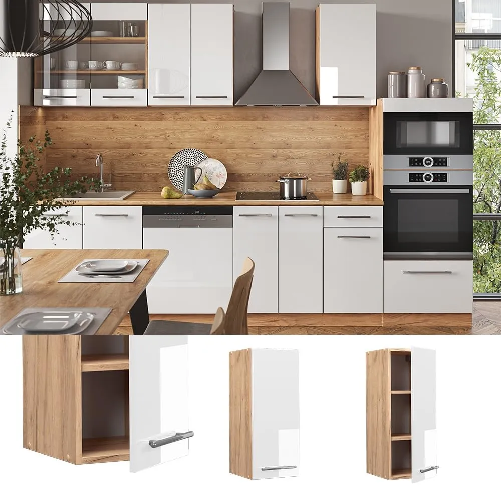 Vicco Pensile da cucina Fame-Line, Bianco lucido, 30 cm - immagine 2