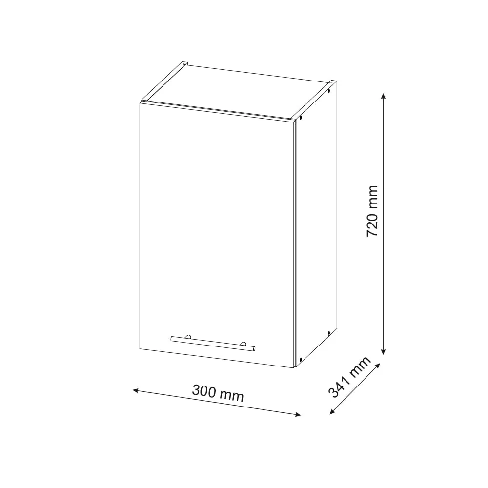 Vicco Pensile da cucina Fame-Line, Bianco lucido, 30 cm - immagine 3