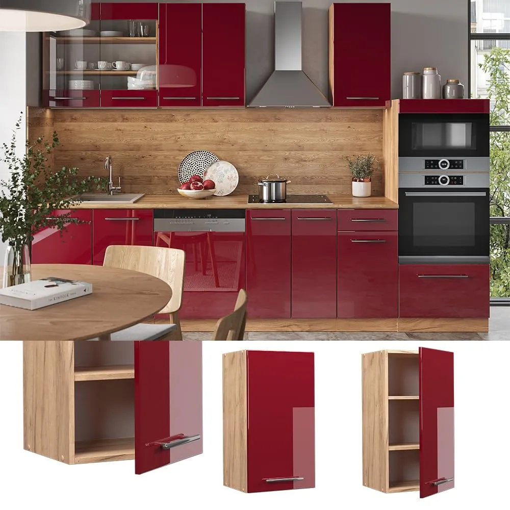 Vicco Pensile da cucina Fame-Line, Bordeaux lucido, 40 cm - immagine 2