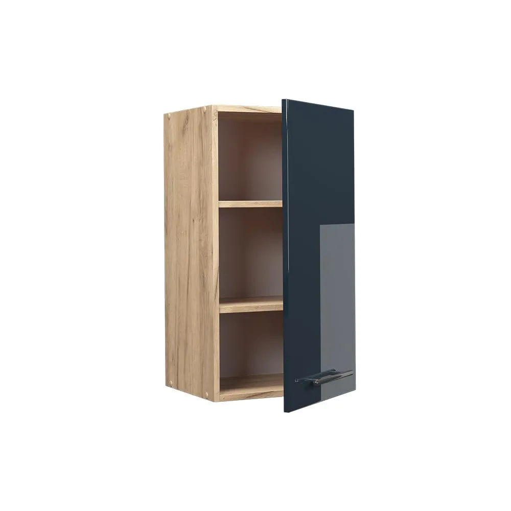 Vicco Pensile da cucina Fame-Line, Blu scuro lucido, 40 cm - immagine 4