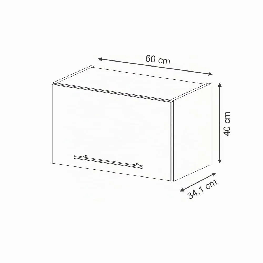 Vicco Pensile da cucina Fame-Line, Blu scuro lucido, 60 cm - immagine 2