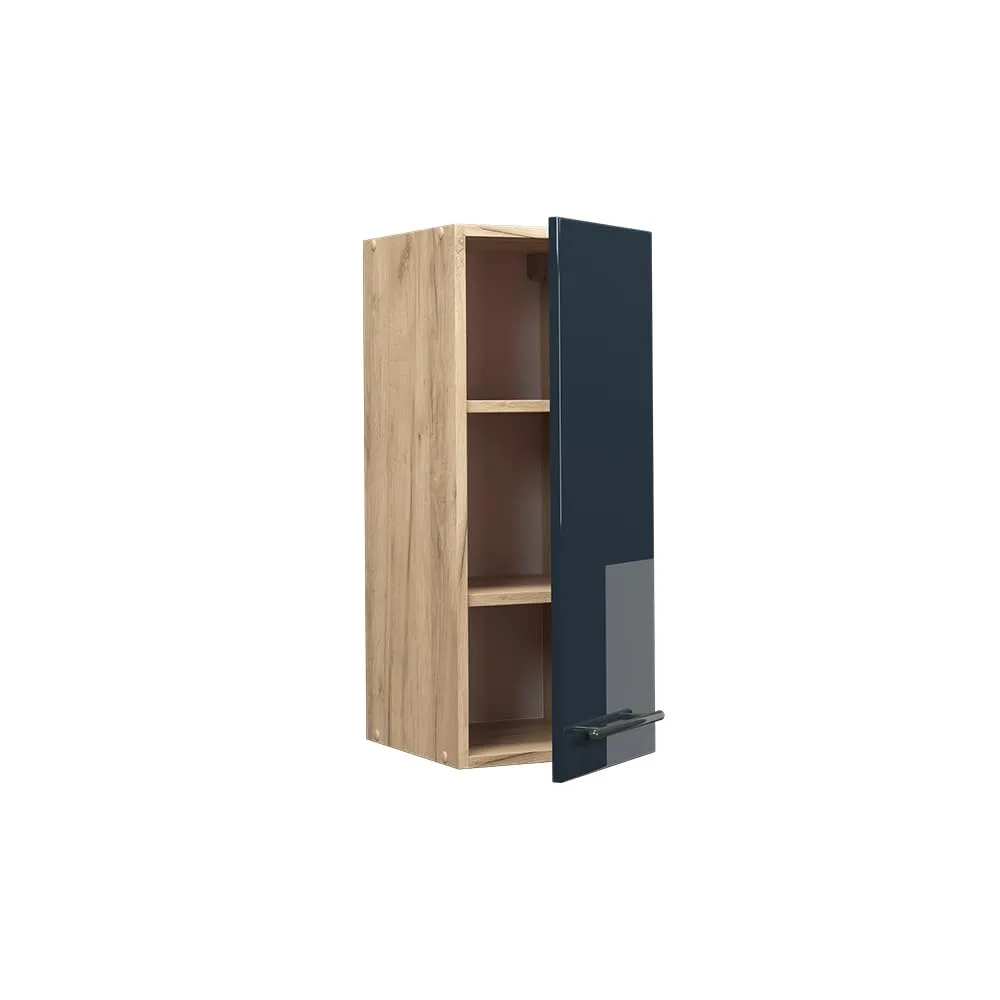 Vicco Pensile da cucina Fame-Line, Blu scuro lucido, 30 cm - immagine 4