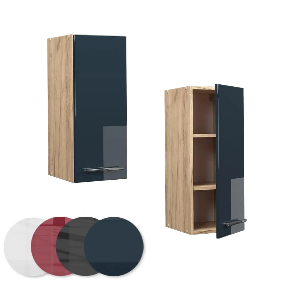 Vicco Pensile da cucina Fame-Line, Blu scuro lucido, 30 cm - immagine 5