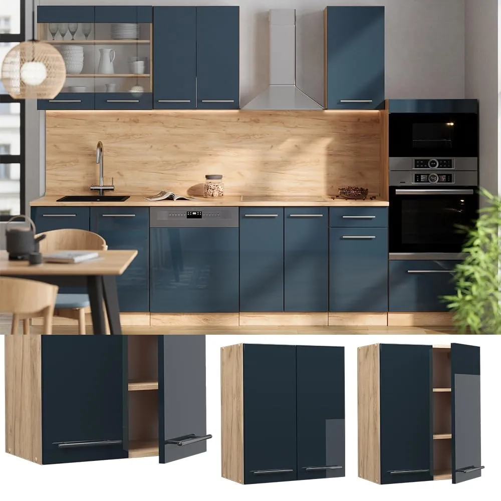 Vicco Pensile da Cucina Fame-Line, Blu Scuro Lucido, 60 cm - immagine 2