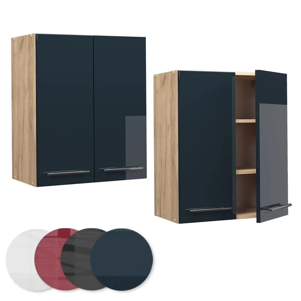 Vicco Pensile da Cucina Fame-Line, Blu Scuro Lucido, 60 cm - immagine 5