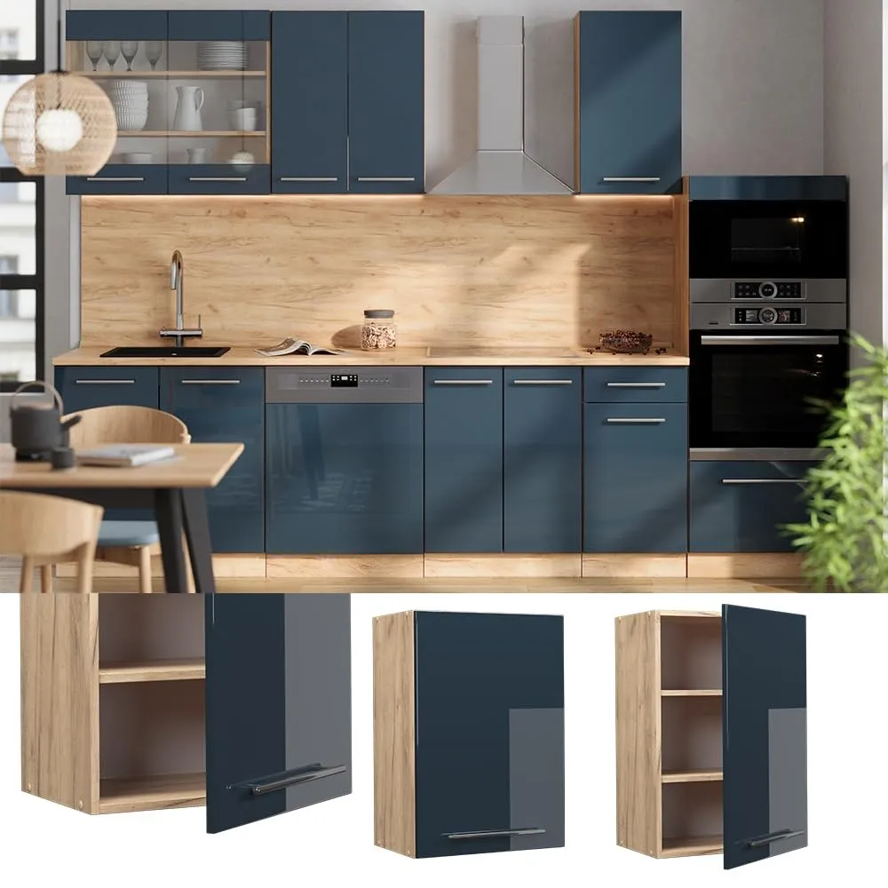 Vicco Pensile da Cucina Fame-Line, Blu Scuro Lucido, 50 cm - immagine 3