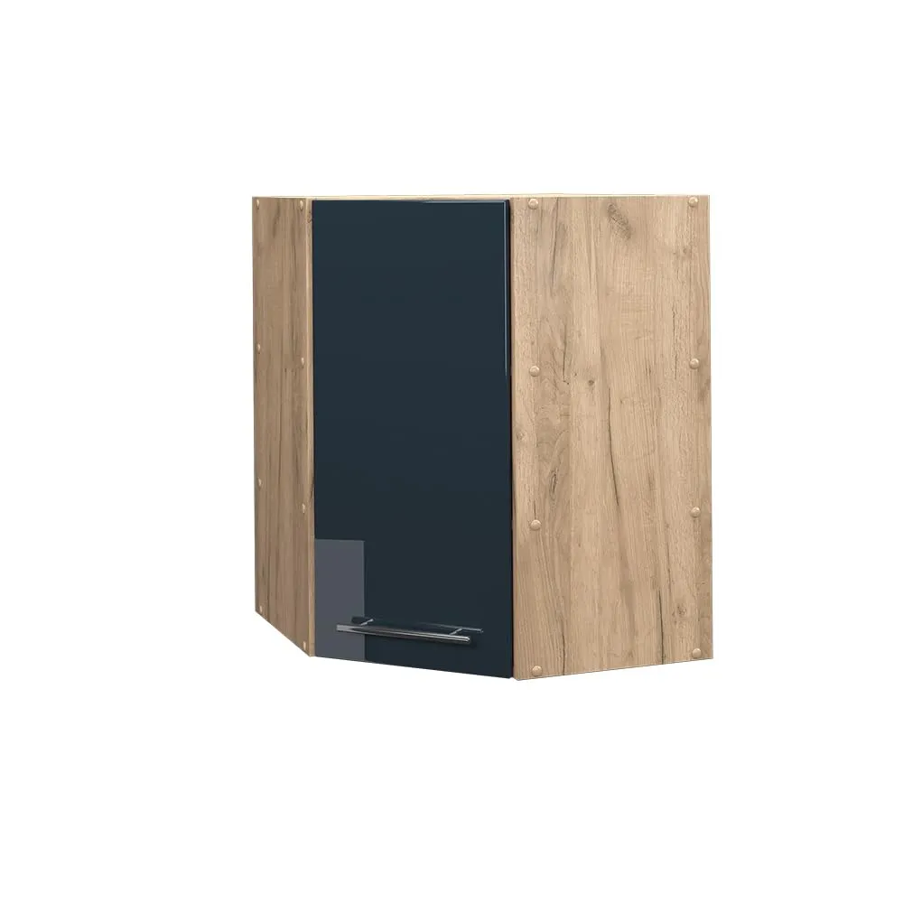 Vicco Fame-Line Mobile angolare da cucina, Blu scuro lucido, 57 cm - immagine 1