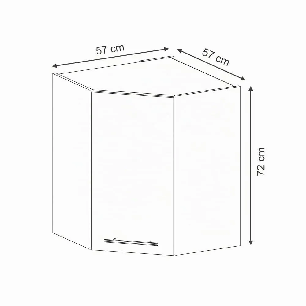 Vicco Fame-Line Mobile angolare da cucina, Blu scuro lucido, 57 cm - immagine 3