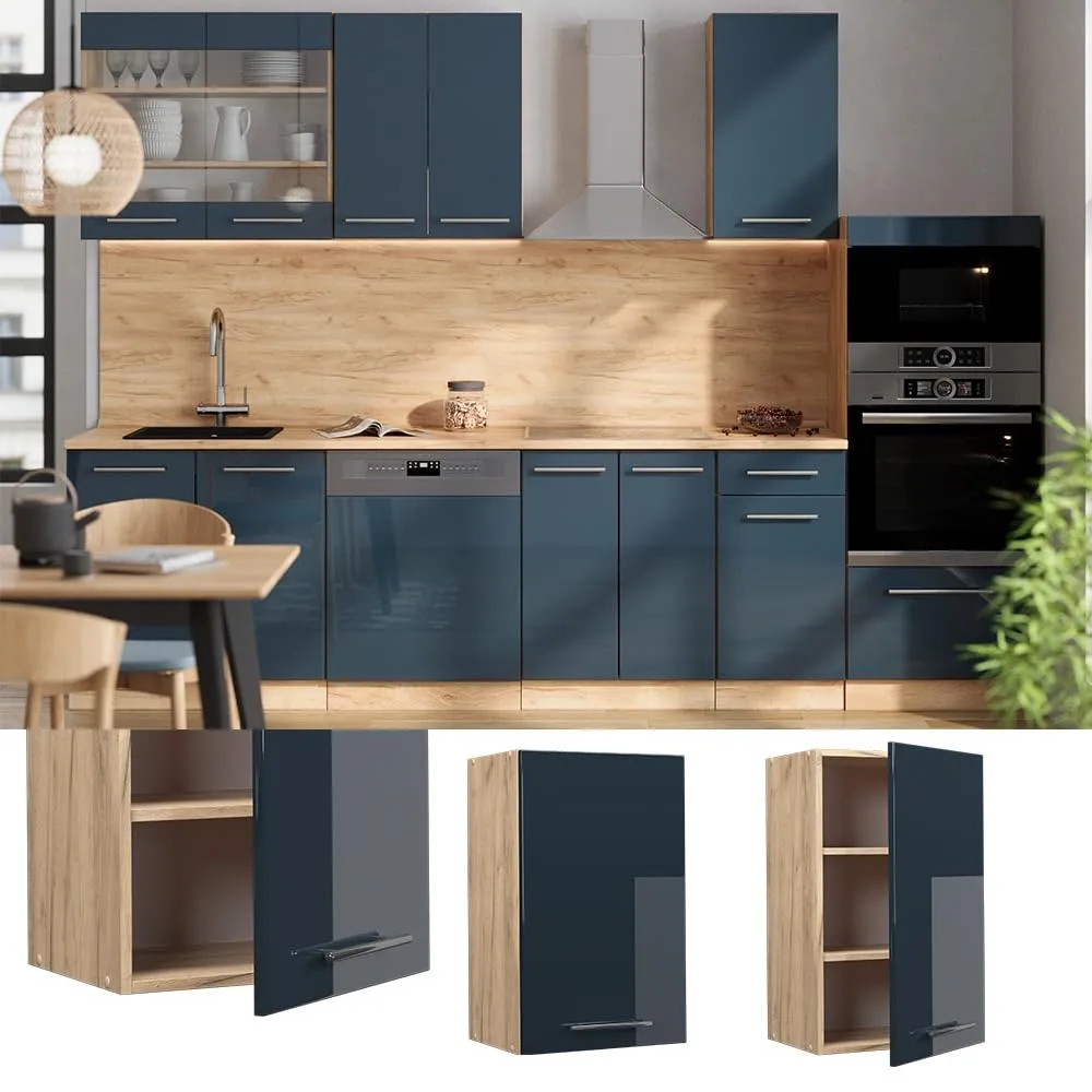 Vicco Pensile da Cucina Fame-Line, Blu Scuro Lucido, 45 cm - immagine 2