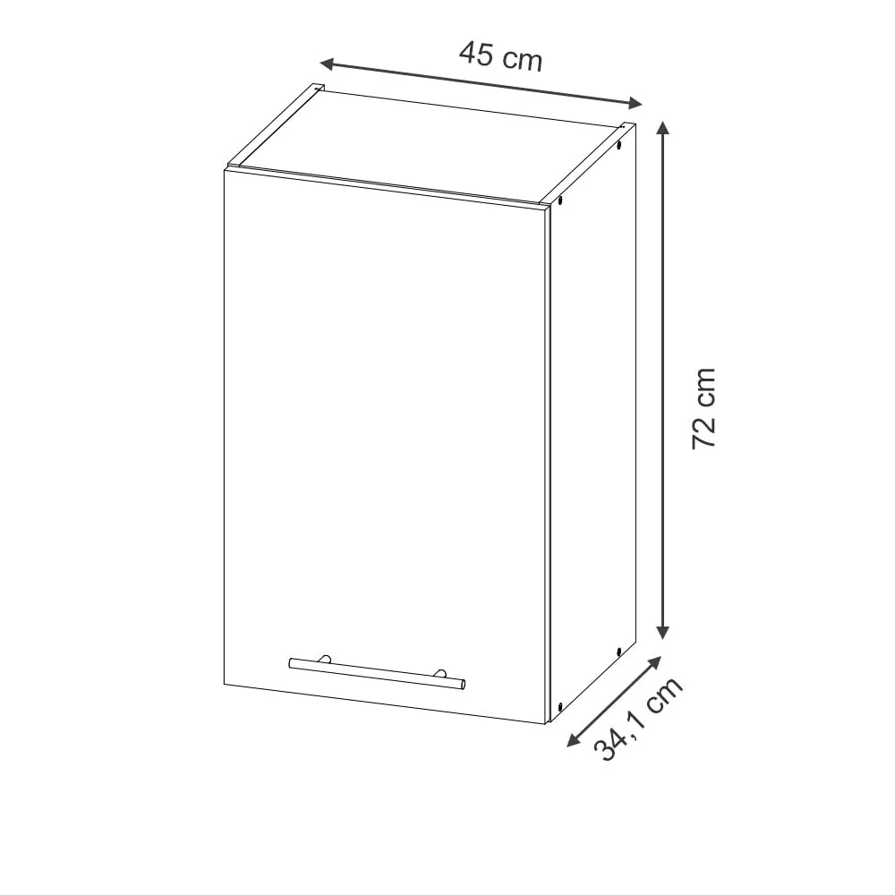 Vicco Pensile da Cucina Fame-Line, Blu Scuro Lucido, 45 cm - immagine 3