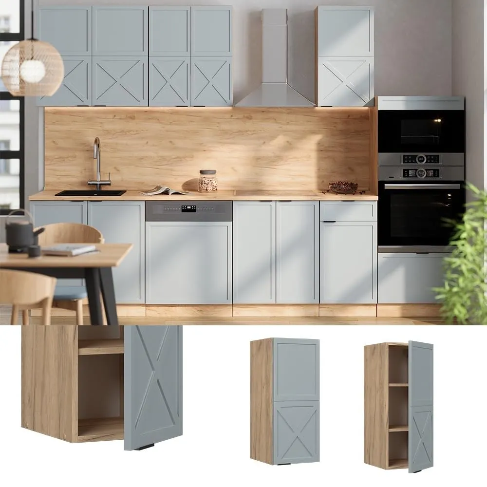 Vicco Pensile da cucina Fame-Line, Blu-grigio chiaro, 30 cm - immagine 2