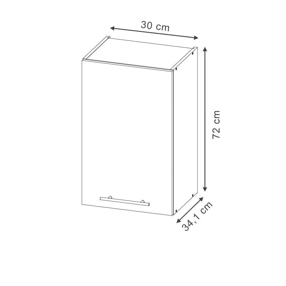 Vicco Pensile da Cucina Fame-Line, Nero Rigato, 30 cm - immagine 3