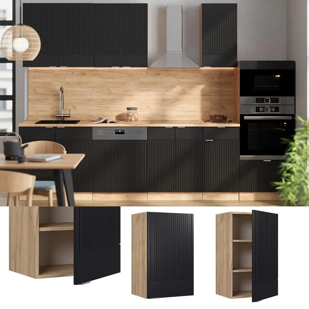 Vicco Pensile da cucina Fame-Line, Nero rigato, 45 cm - immagine 2