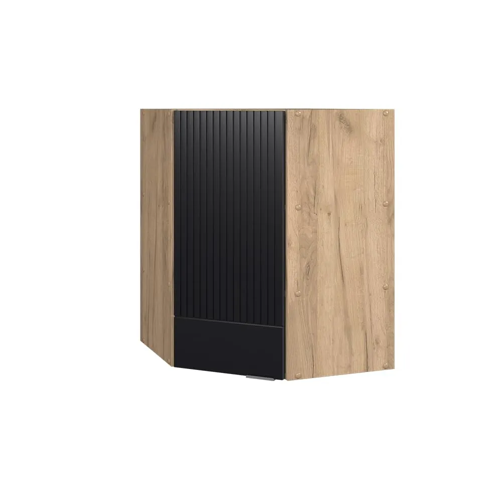 Vicco Mobile angolare da cucina Fame-Line, Nero rigato, 57 cm - immagine 1
