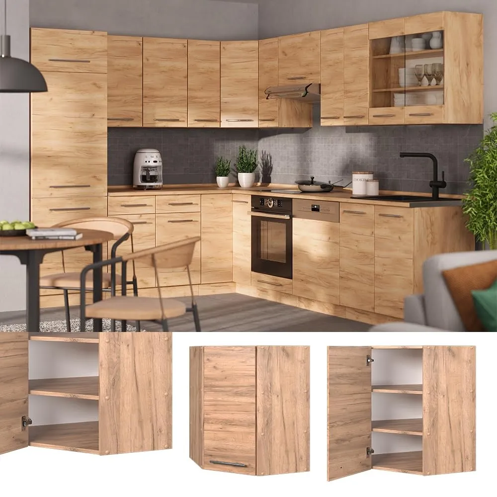 Vicco Mobile angolare da cucina Fame-Line, Rovere dorato, 57 cm - immagine 2