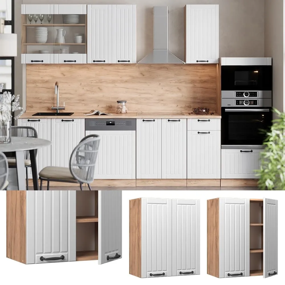 Vicco Pensile da cucina Fame-Line, Bianco country, 60 cm - immagine 2