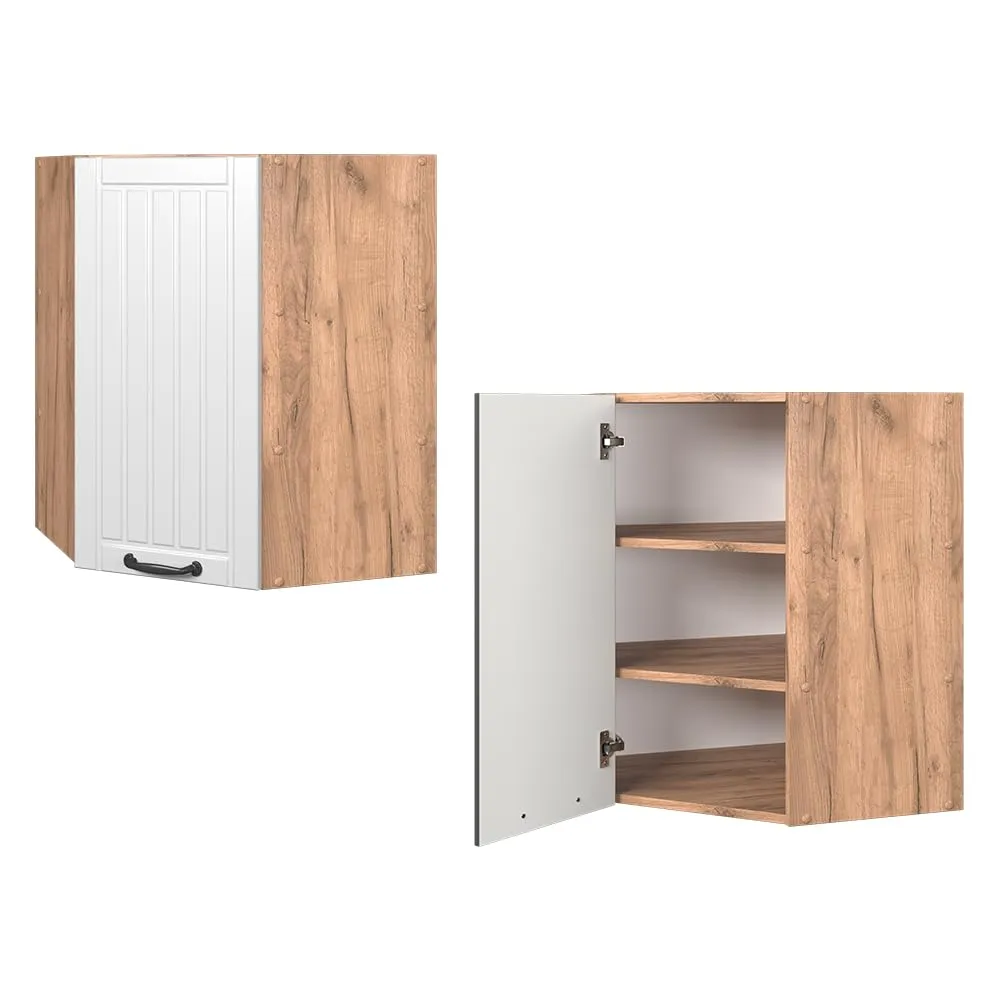 Vicco Fame-Line Mobile Angolare da Cucina, Bianco Country, 57 cm - immagine 5
