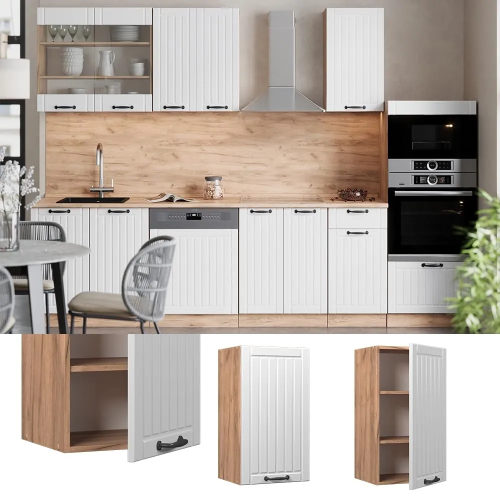 Vicco Pensile da cucina Fame-Line, Bianco Country, 40 cm - immagine 3