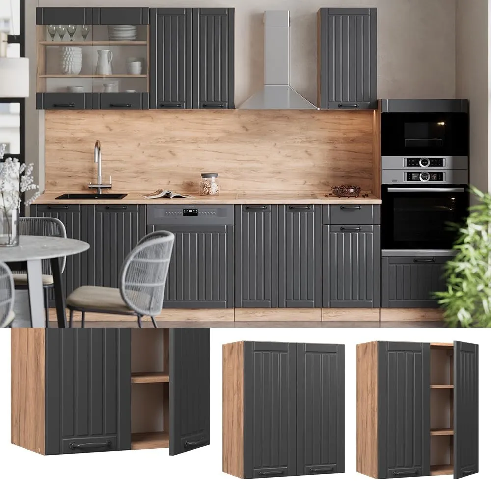 Vicco Pensile da Cucina Fame-Line, Grigio Scuro, 60 cm - immagine 2