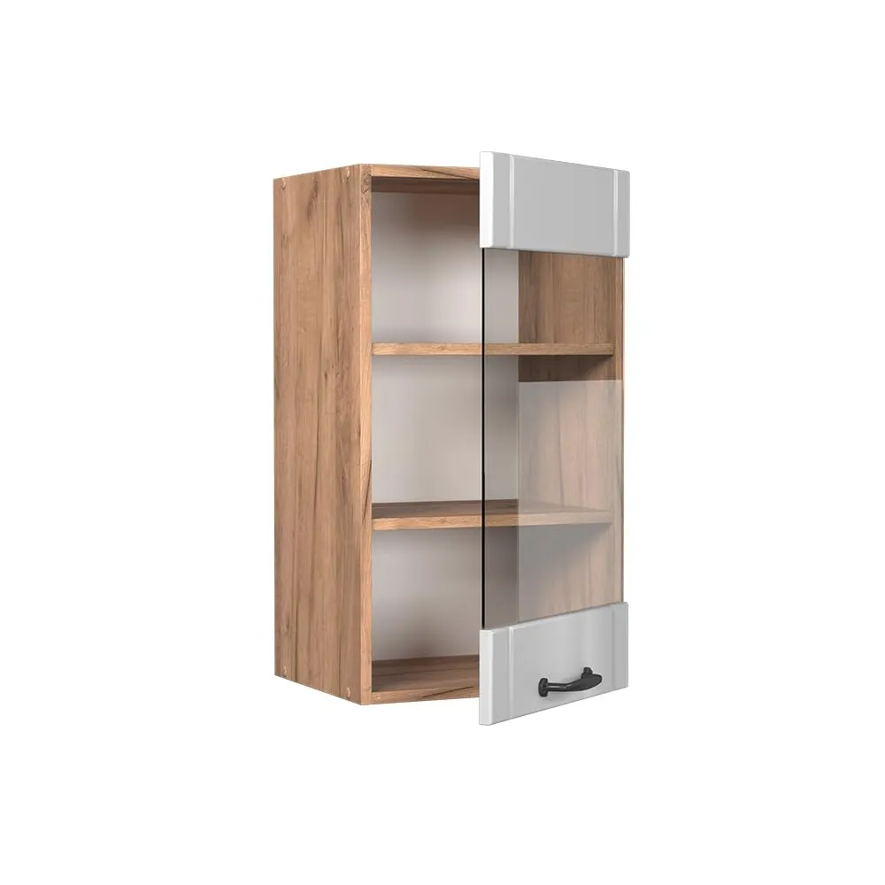 Vicco Fame-Line Mobile da cucina in vetro, Bianco country, 40 cm - immagine 4