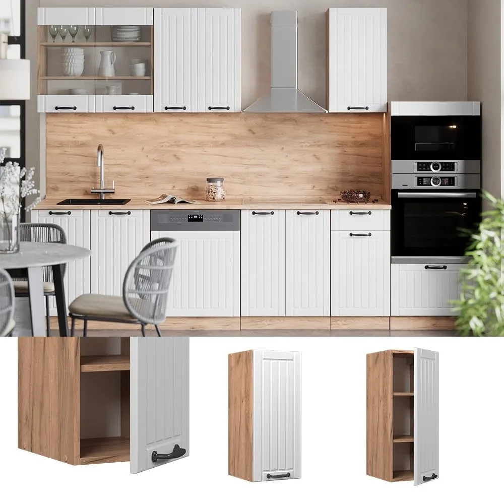 Vicco Pensile da cucina Fame-Line, Bianco Country, 30 cm - immagine 2