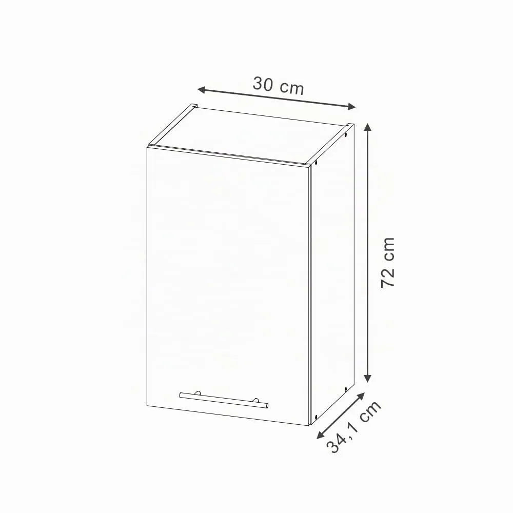 Vicco Pensile da cucina Fame-Line, Bianco Country, 30 cm - immagine 3