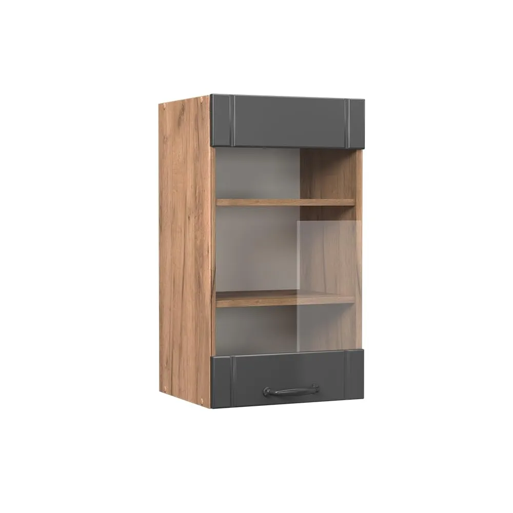Vicco Mobile da cucina in vetro Fame-Line, Grigio scuro, 40 cm - immagine 1