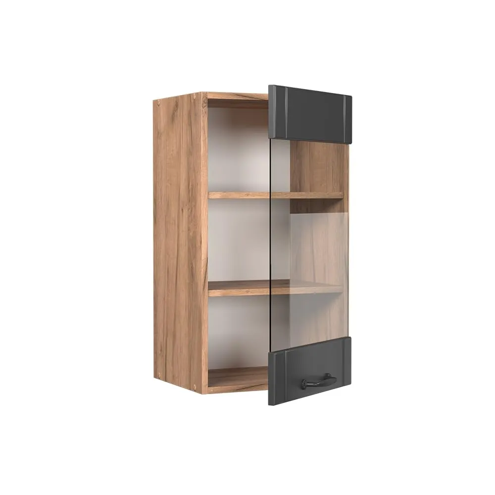 Vicco Mobile da cucina in vetro Fame-Line, Grigio scuro, 40 cm - immagine 4