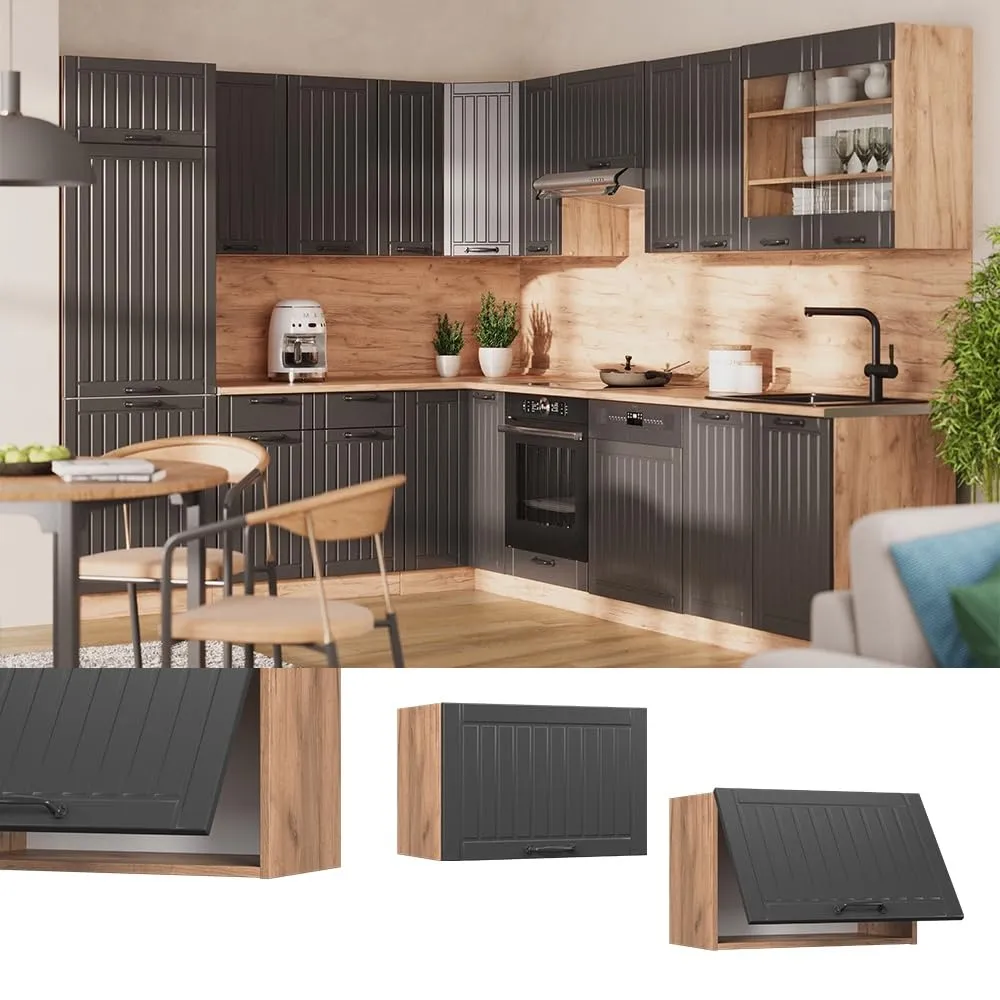 Vicco Pensile da cucina Fame-Line, Grigio scuro, 60 cm - immagine 2