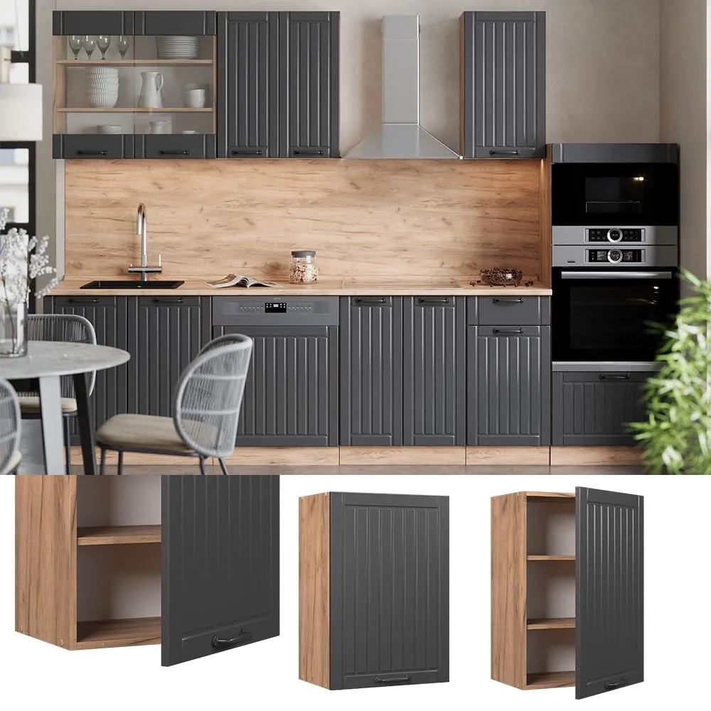 Vicco Pensile da Cucina Fame-Line, Grigio Scuro, 50 cm - immagine 2