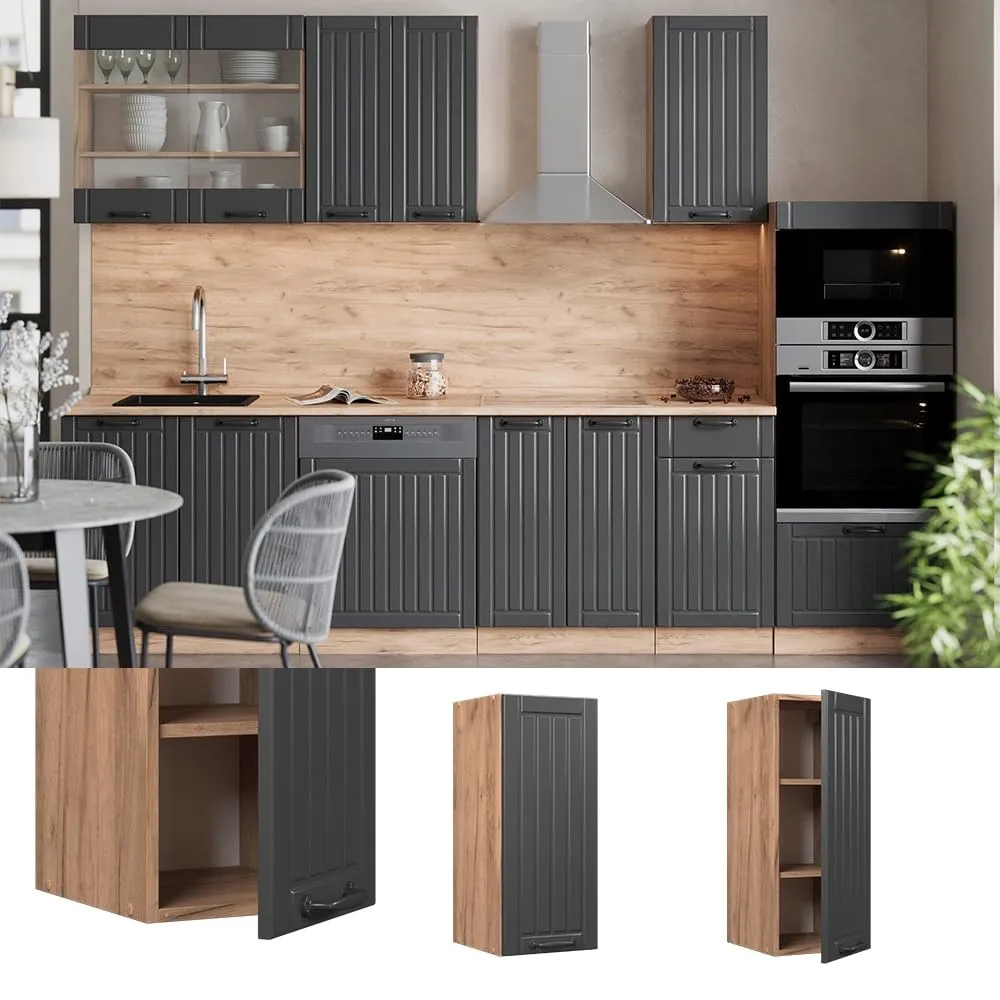Vicco Pensile da cucina Fame-Line, Grigio scuro, 30 cm - immagine 2