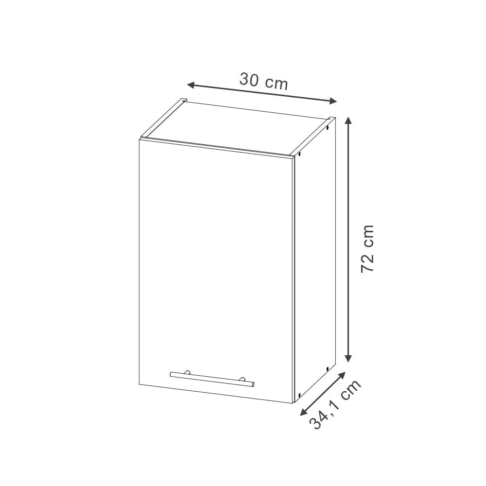 Vicco Pensile da cucina Fame-Line, Grigio scuro, 30 cm - immagine 3