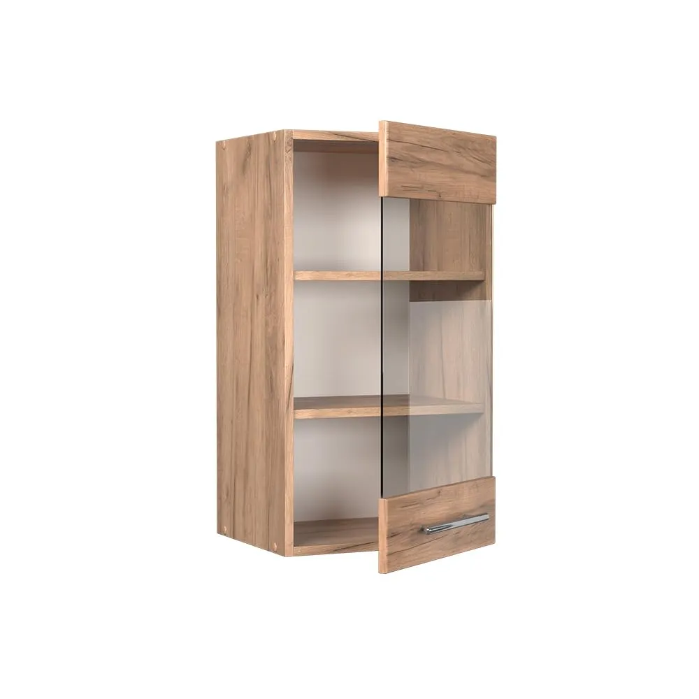 Vicco Mobile da cucina in vetro Fame-Line, Rovere dorato, 40 cm - immagine 4