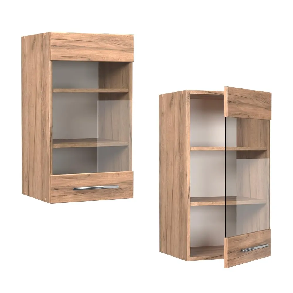 Vicco Mobile da cucina in vetro Fame-Line, Rovere dorato, 40 cm - immagine 5