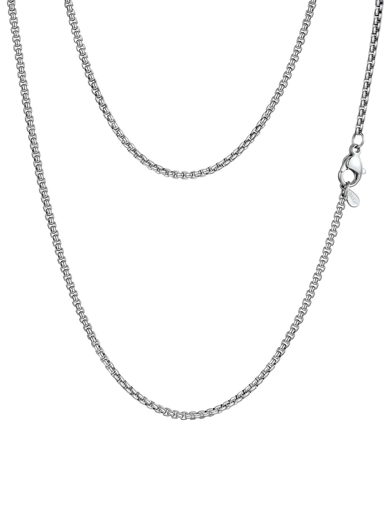 PROSTEEL Collana a Maglia Veneziana in Acciaio Inox Chirurgico, 2mm, 66cm - immagine 1