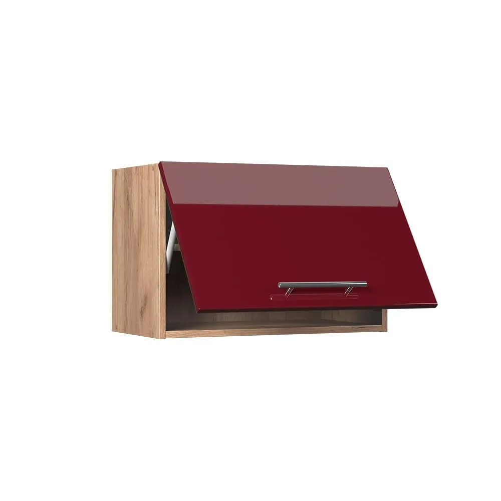 Vicco Pensile da cucina Fame-Line, Bordeaux lucido/Rovere dorato, 60 cm - immagine 5