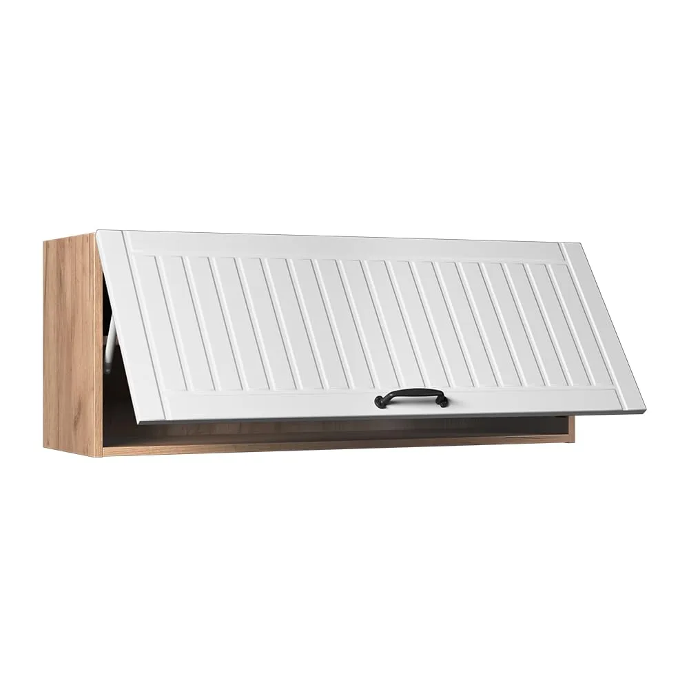 Vicco Pensile da Cucina Fame-Line, Bianco Country/Rovere Dorato, 100 cm - immagine 5