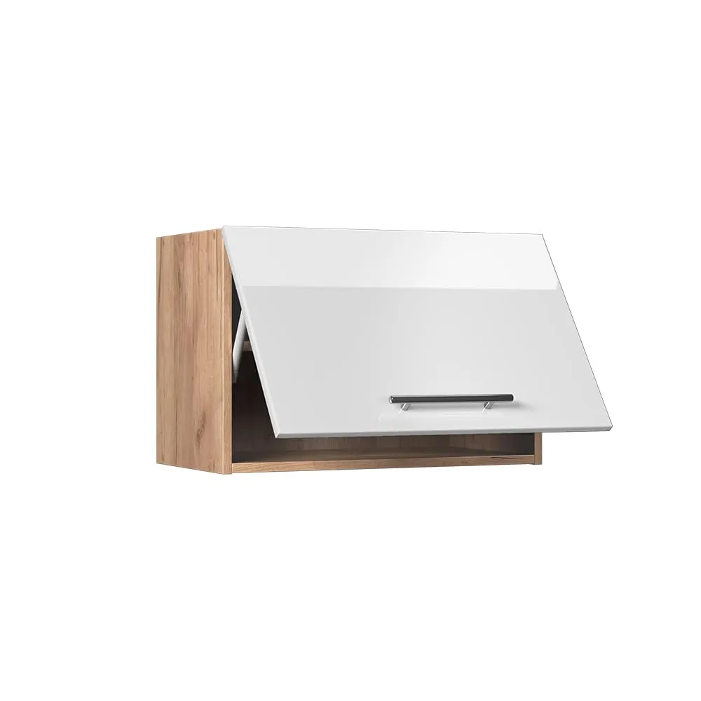 Vicco Pensile da cucina Fame-Line, Bianco lucido/Rovere dorato, 60 cm - immagine 5