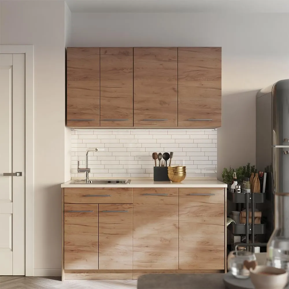 Vicco Pensile da cucina Fame-Line, Rovere dorato, 80 cm - immagine 2