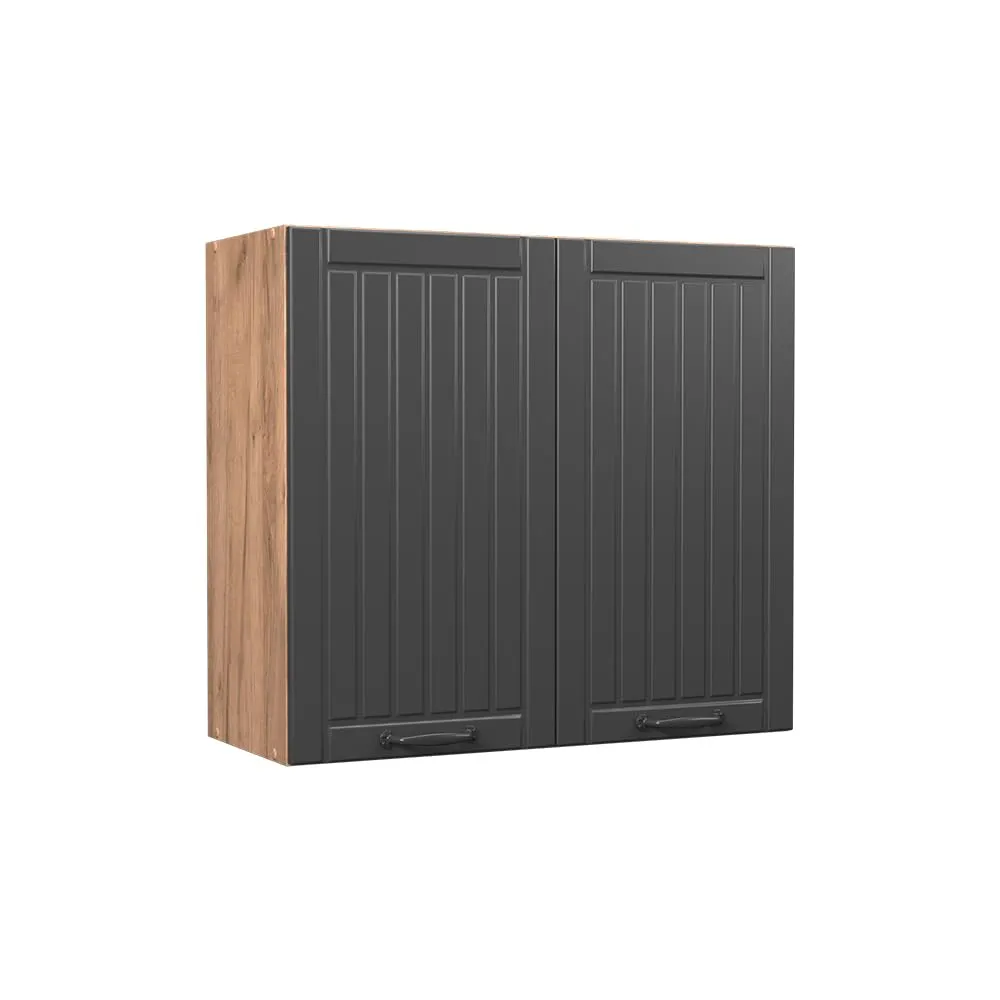 Vicco Pensile da cucina Fame-Line, Grigio scuro/Rovere dorato, 80 cm - immagine 1