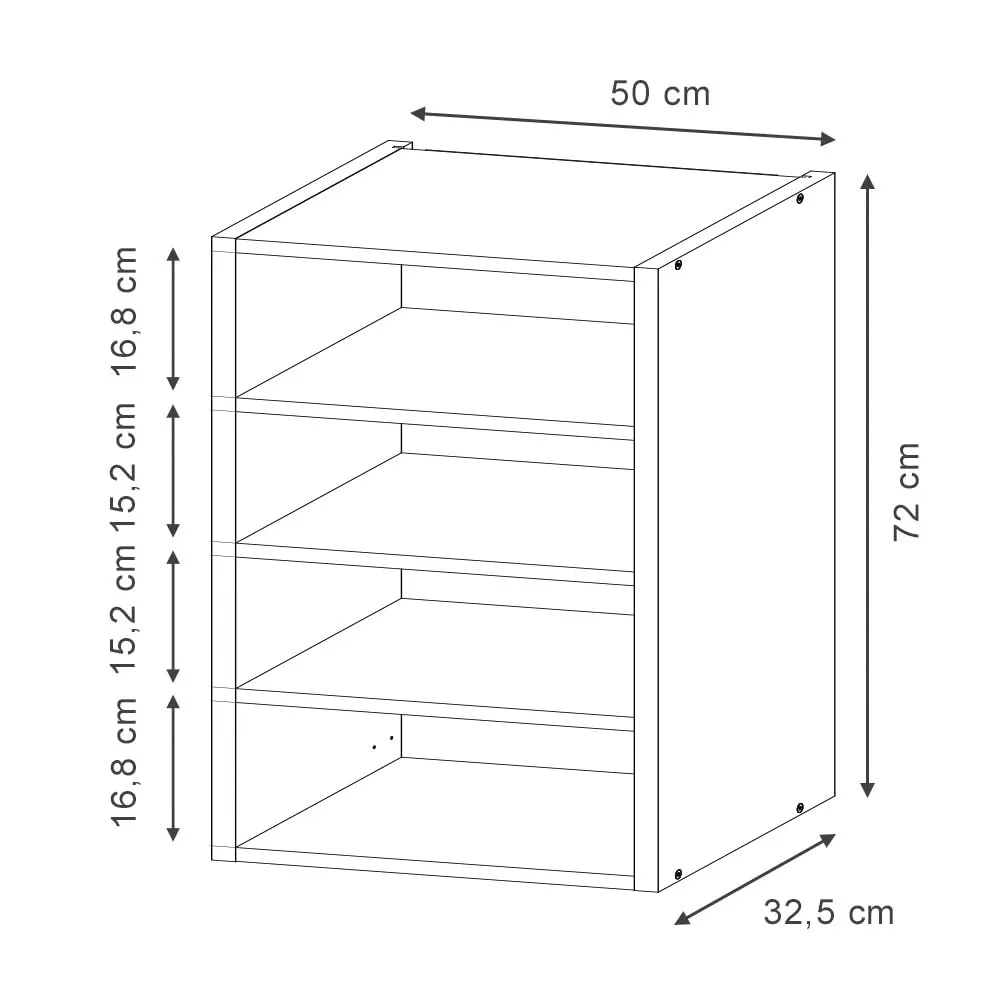 Vicco Fame-Line Pensile Rovere Dorato 50 cm - immagine 3