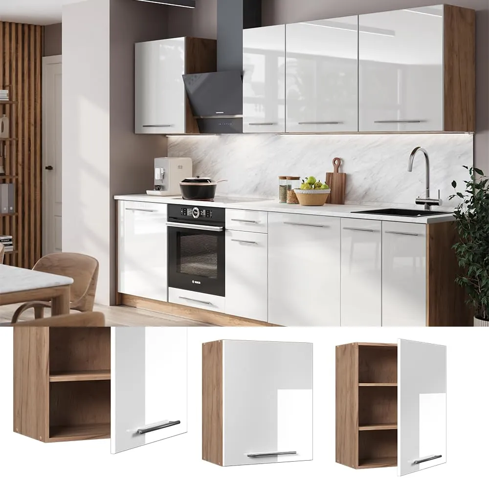 Vicco Pensile da cucina Fame-Line, Bianco Lucido, 60 cm - immagine 4