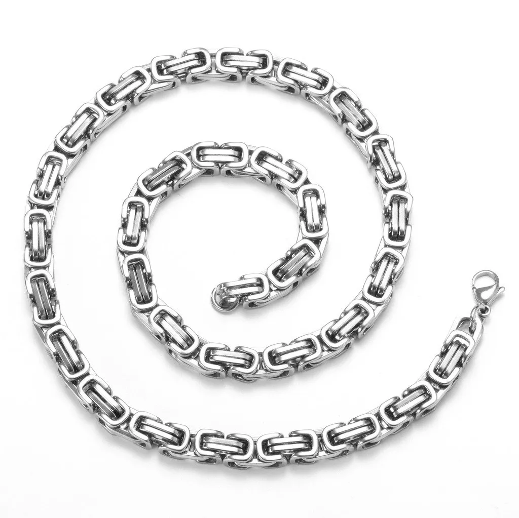 Jewow Set Collana e Bracciale in Acciaio Inossidabile Uomo - Collana 60cm, Bracciale 21.5cm - immagine 2