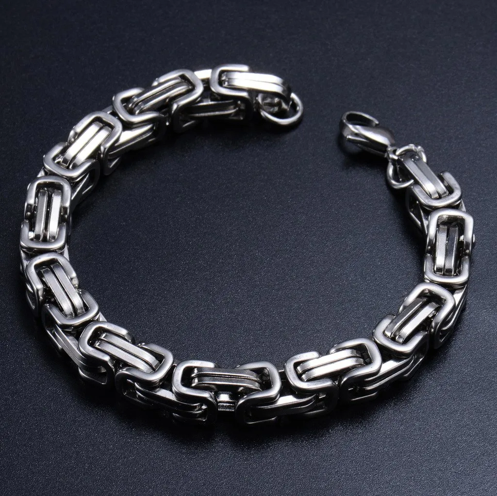 Jewow Set Collana e Bracciale in Acciaio Inossidabile Uomo - Collana 60cm, Bracciale 21.5cm - immagine 3