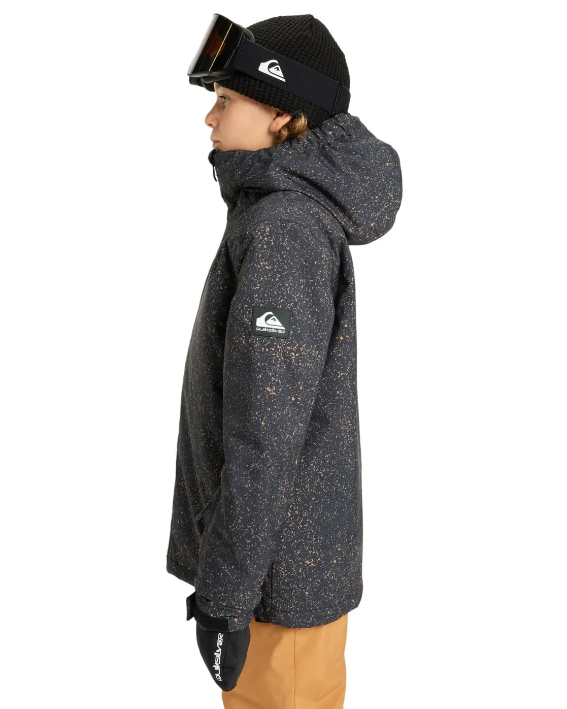 Quiksilver Mission Printed Snow Jacket - Nero, Size 12 - immagine 5