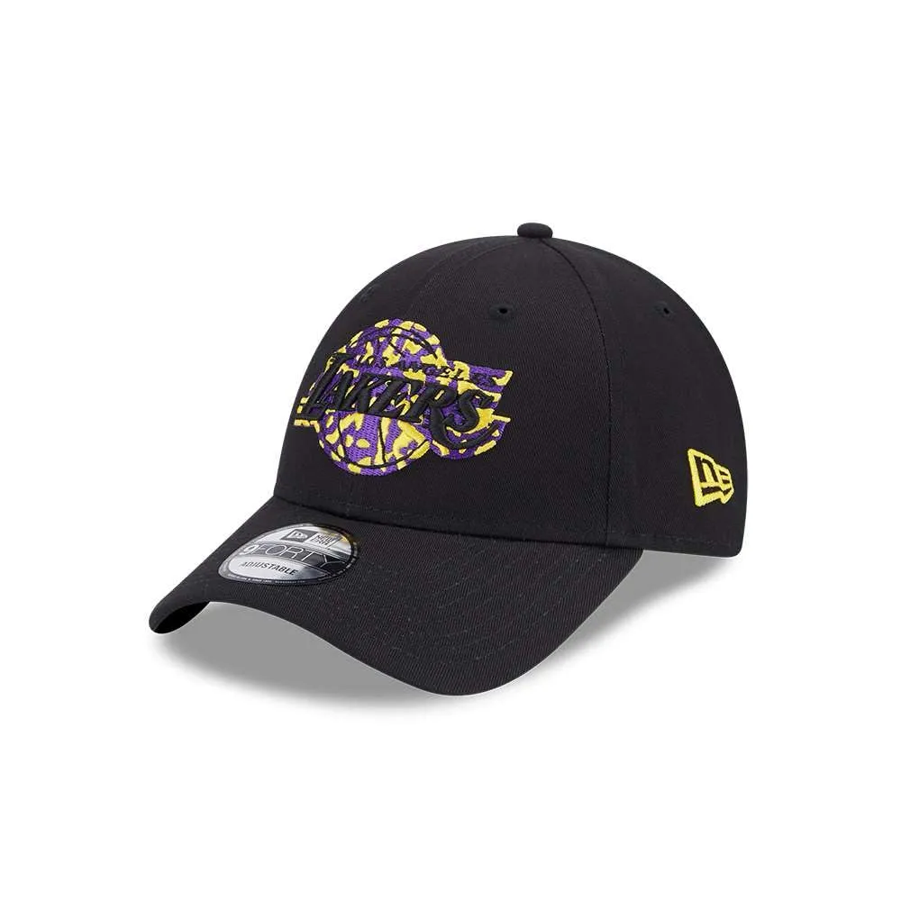New Era Los Angeles Lakers NBA Seasonal Infill 9Forty Adjustable Hat - Black - immagine 6