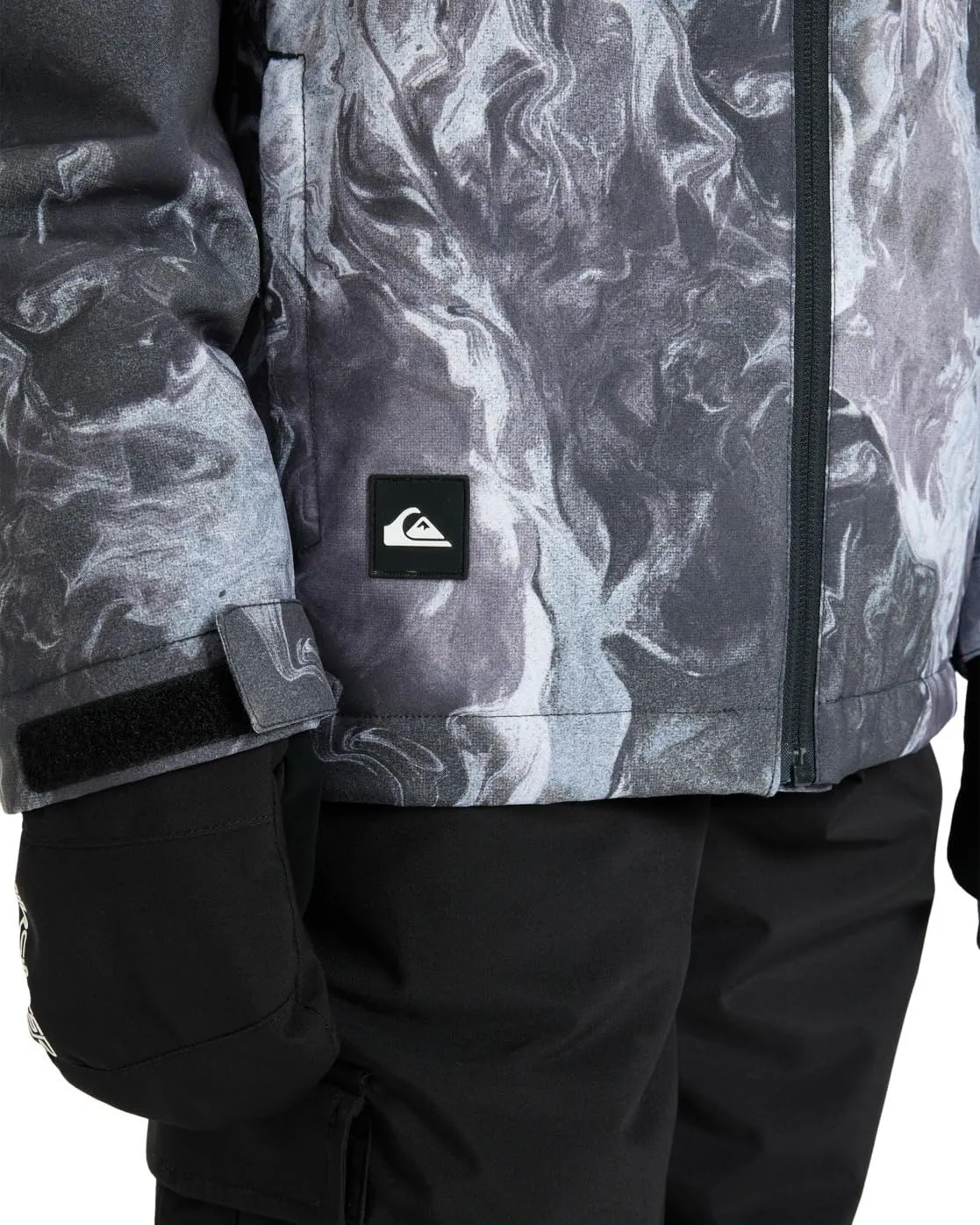 Quiksilver Mission Printed Snow Jacket Nero 12 - immagine 7
