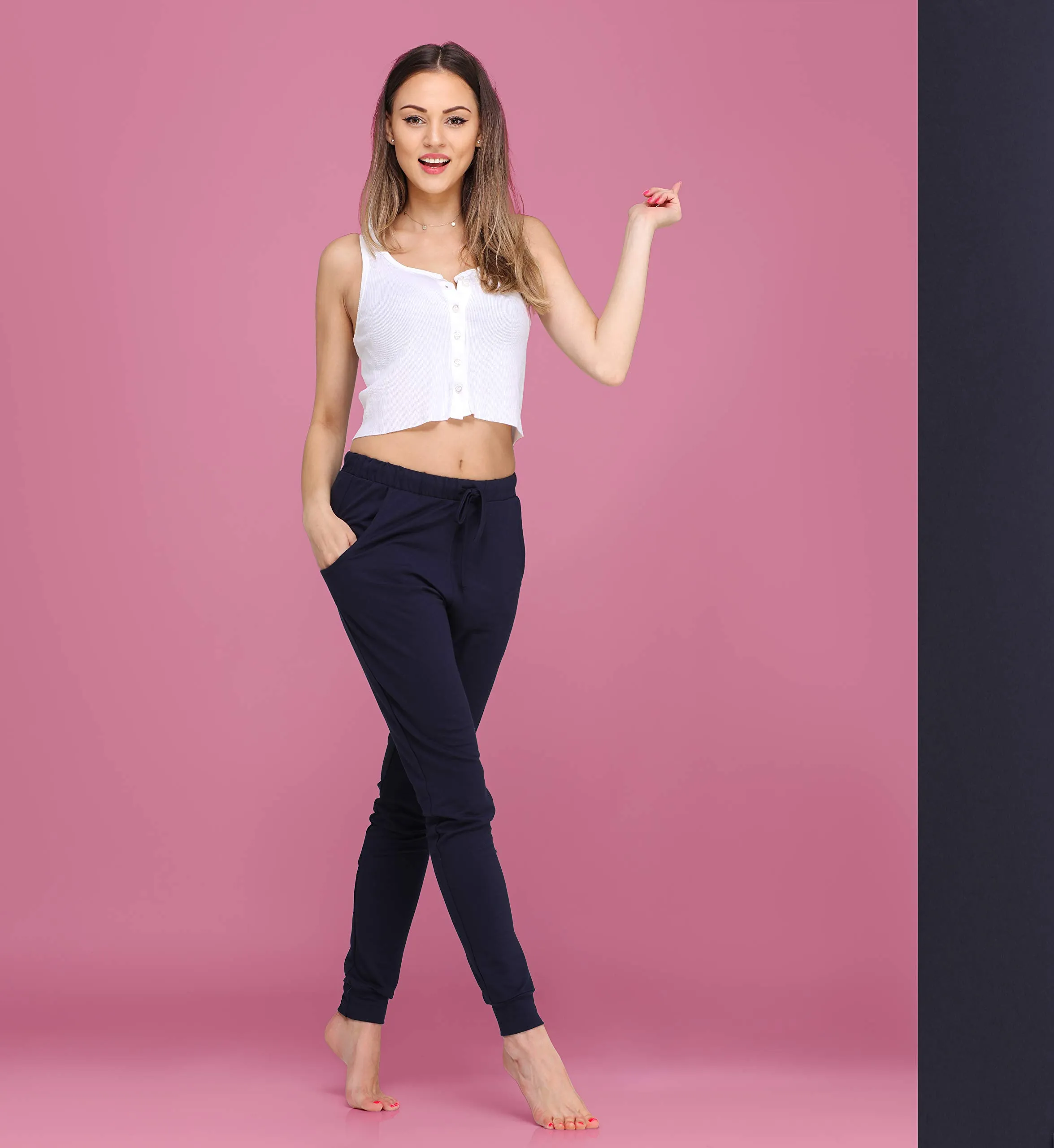 Merry Style Pantaloni Tuta Donna MS10-277 Blu Marino M - immagine 5