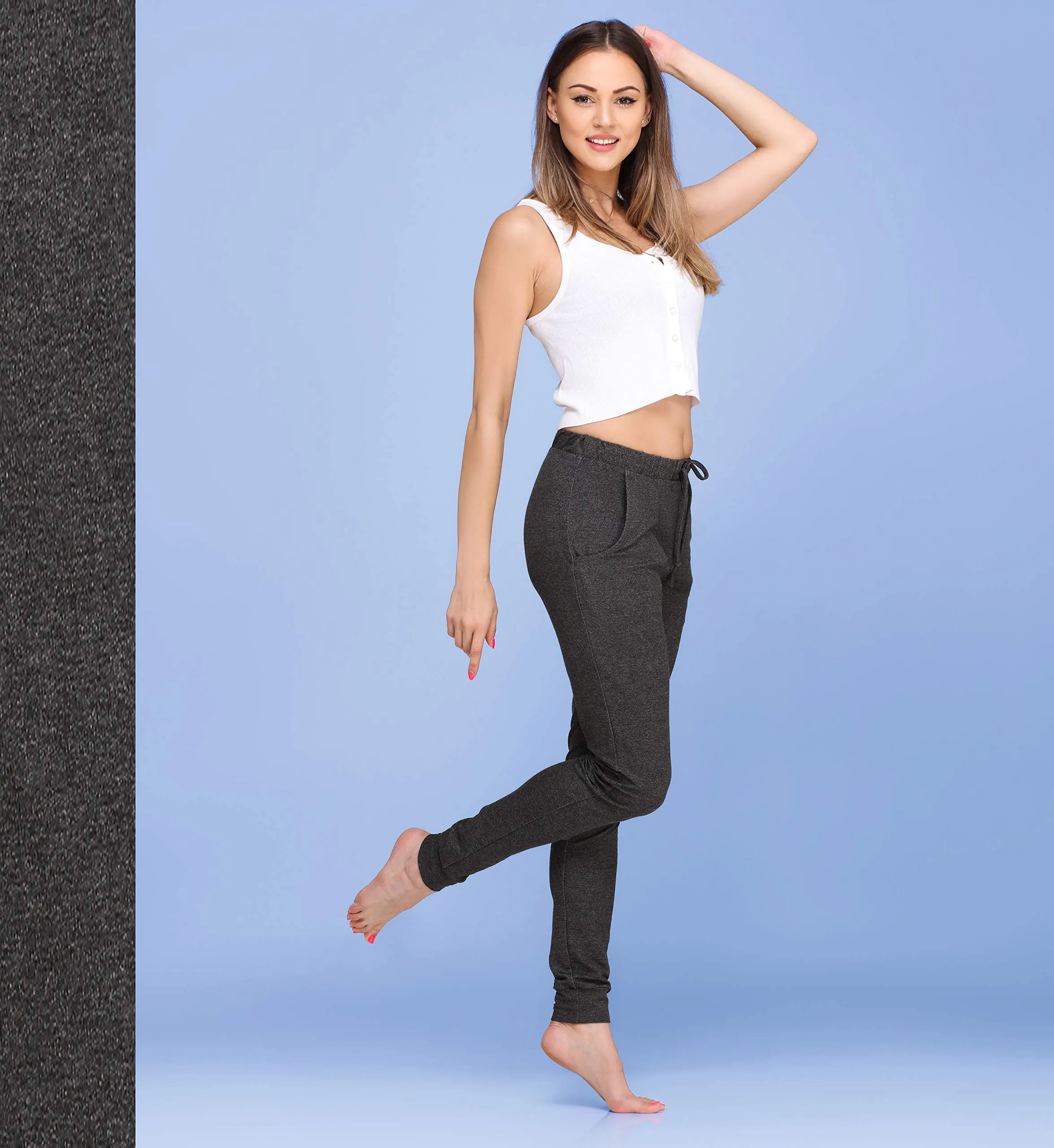 Merry Style Pantaloni Tuta Donna MS10-277 Melange Scuro XS - immagine 5